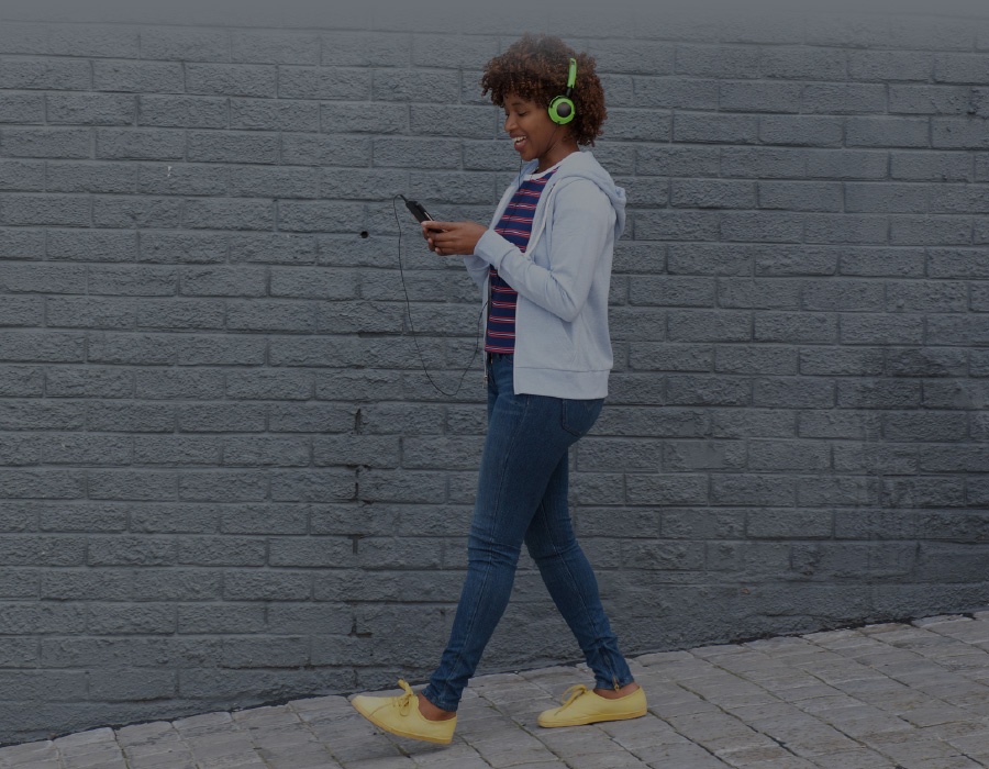 girl listening to music