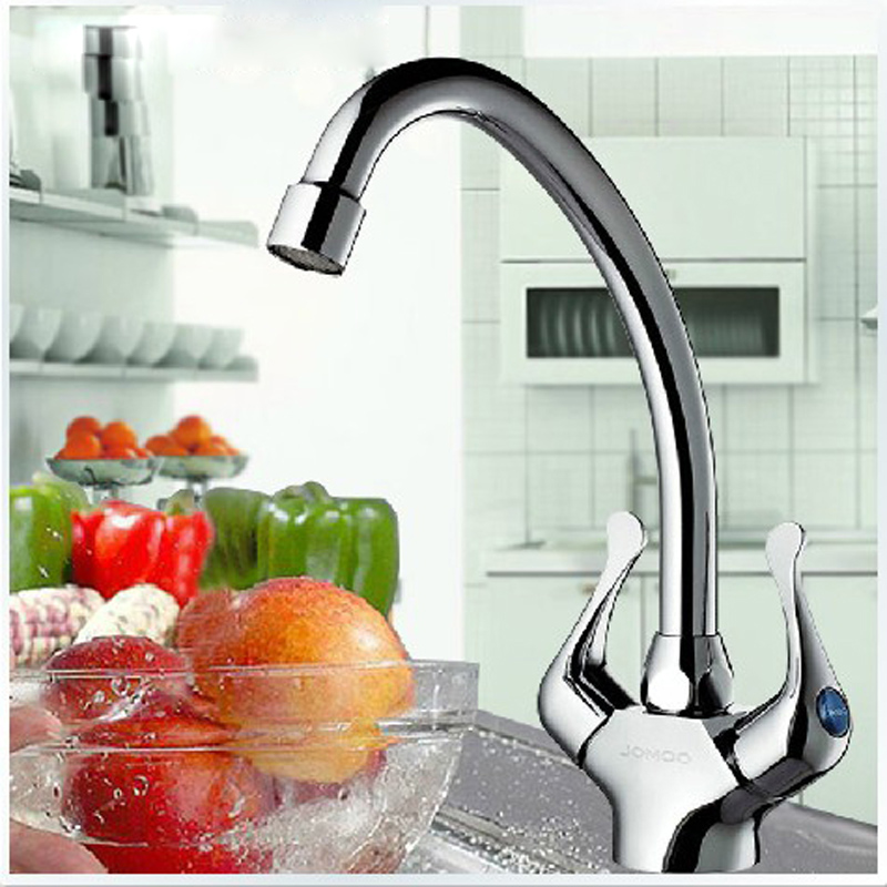 Designed Two Handles Cold And Hot Water Kitchen Faucet