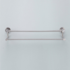 Modern Double Stainless Steel Towel Bars Brushed Nickel