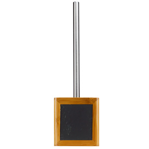 Novelty Black Stone/Plastic/Bamboo Toilet Brush And Holder