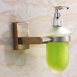 Golden Brushed Nickel Wall Mount Soap Dispensers