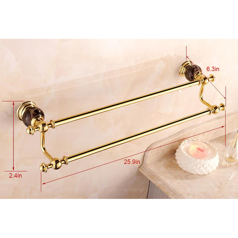 High End Marble Double Towel Bars For Bathroom