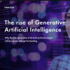 Image of laptop with cover slide of "The rise of generative artificial intelligence in lending" white paper