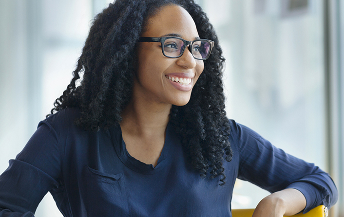 Smiling employee