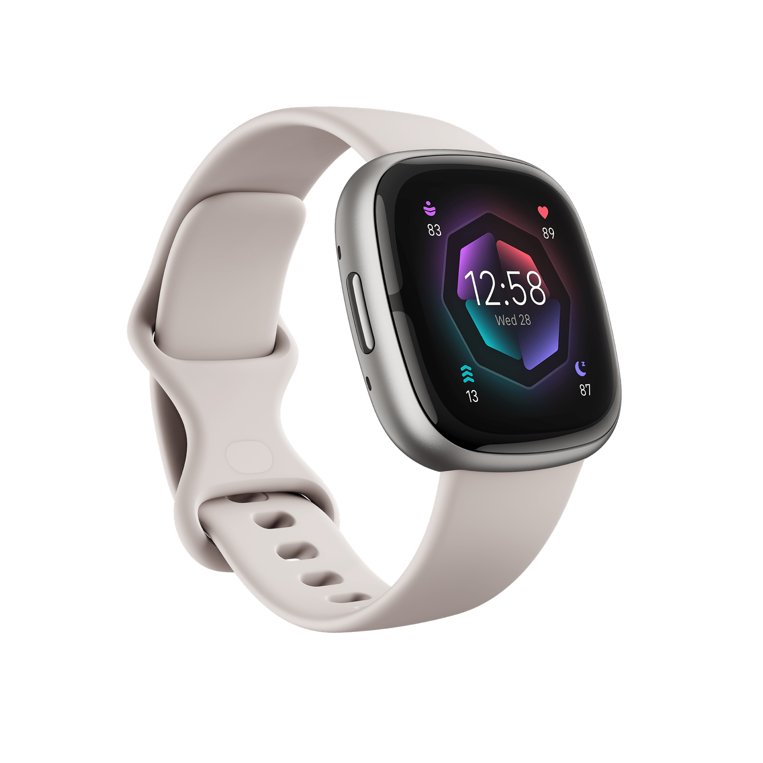 Fitbit Sense 2 (Lunar White / Platinum Aluminium)