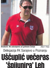 Uščuplić večeras "špijunira" Leh