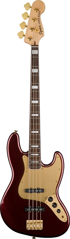 40th Anniversary Jazz Bass®, Gold Edition - Ruby Red Metallic