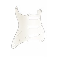 11-Hole Modern Stratocaster® Left Hand S/S/S Pickguards - Parchment