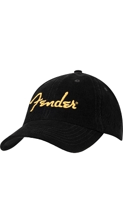 Fender® Gold Spaghetti Logo Corduroy Baseball Hat - 