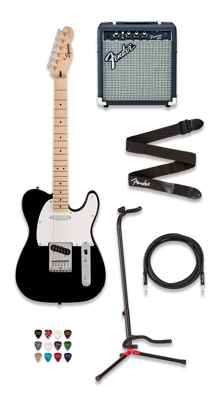 Bundle Squier Sonic Telecaster, finition noire