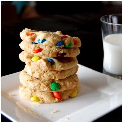 Soft & Chewy M&M Cookies