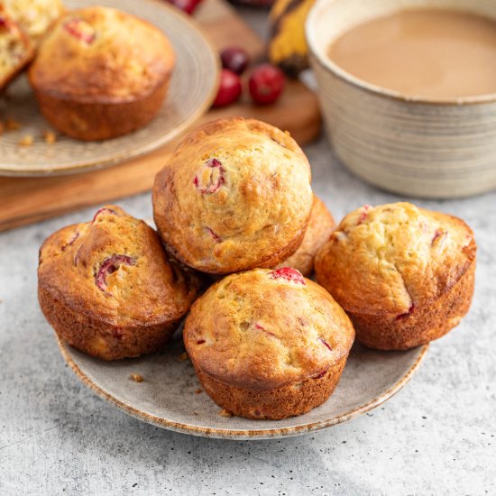 Cranberry Banana Muffins