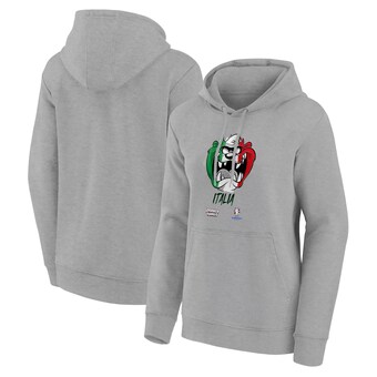 Felpa con cappuccio grafica UEFA Italia Looney Tunes Taz Portrait - Grigia - Donna