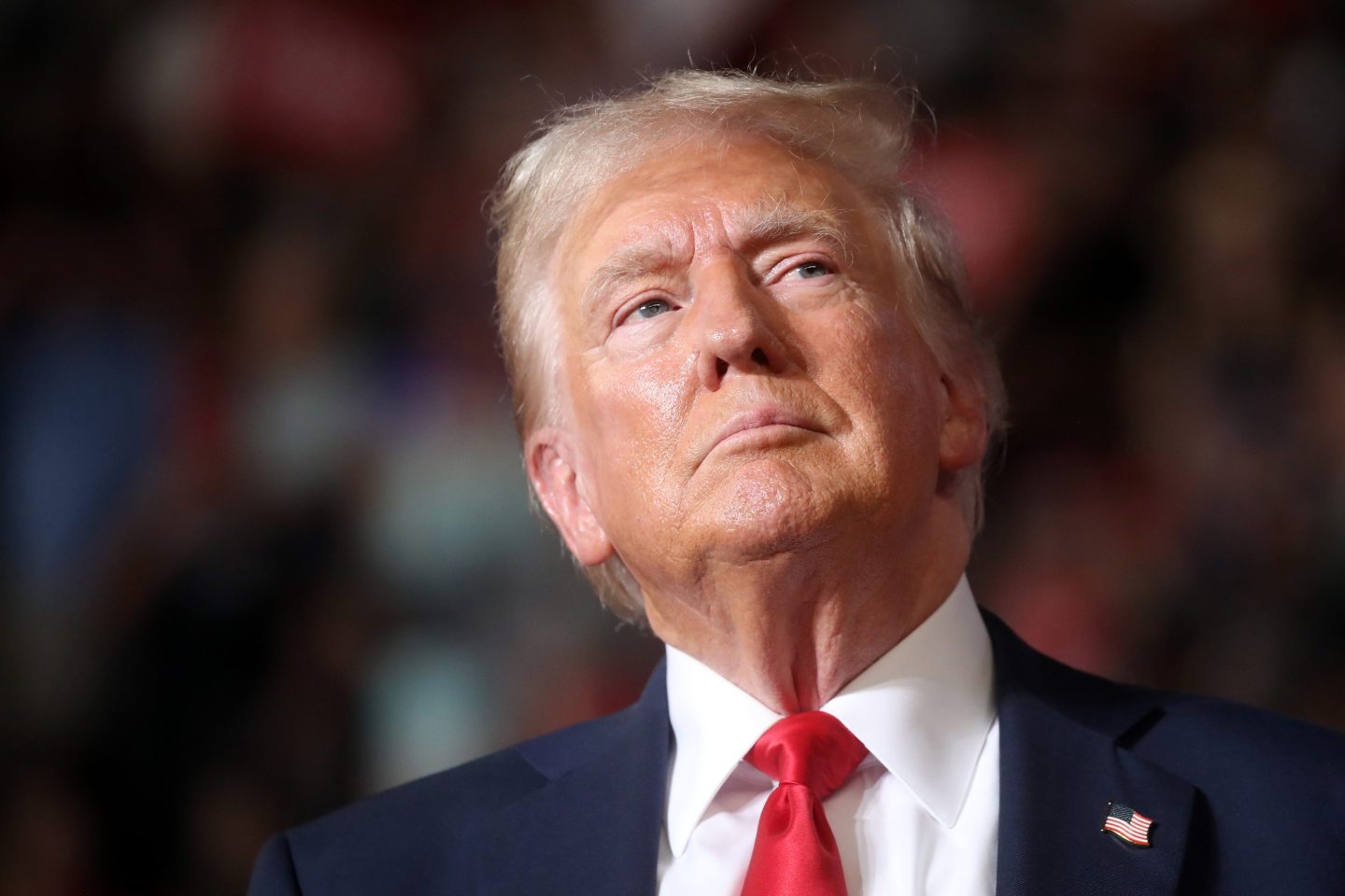 Republican presidential nominee, former U.S. President Donald Trump speaks at a rally on July 31, 2024 in Harrisburg, Pennsylvania.