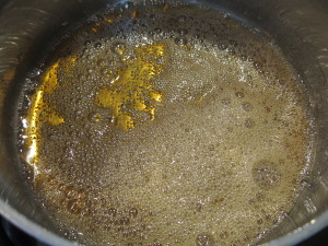 Sugar caramelizing