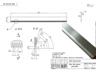 stock packing serreted knife 230X21X1.6 SKD11 material