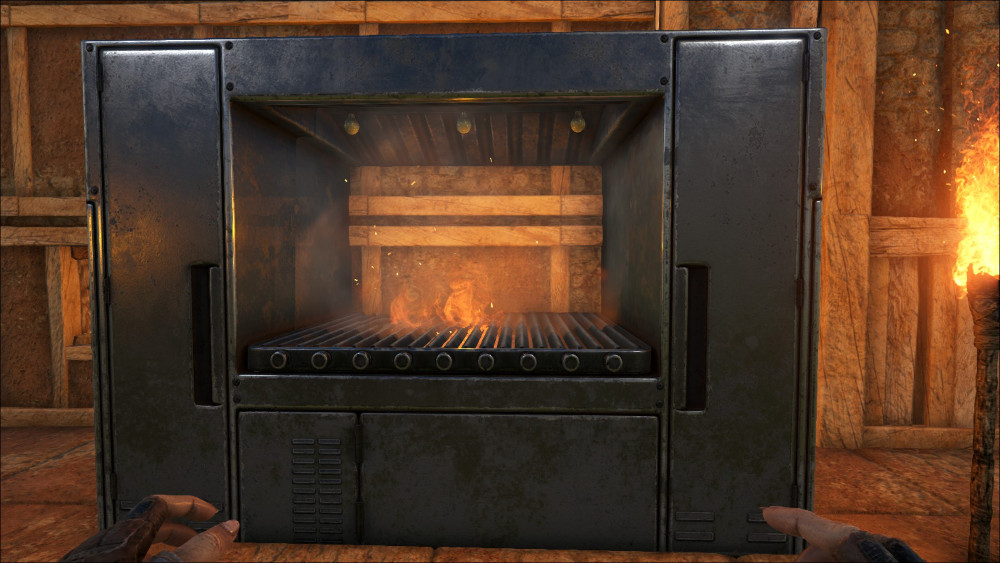 The Industrial Grill is the best way to cook large quantities of food quickly in Ark Survival Evolved. It cooks multiple pieces of food unlike the other cooking stations and is much faster.