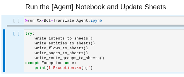 JupyterLab: Write CX to Sheets