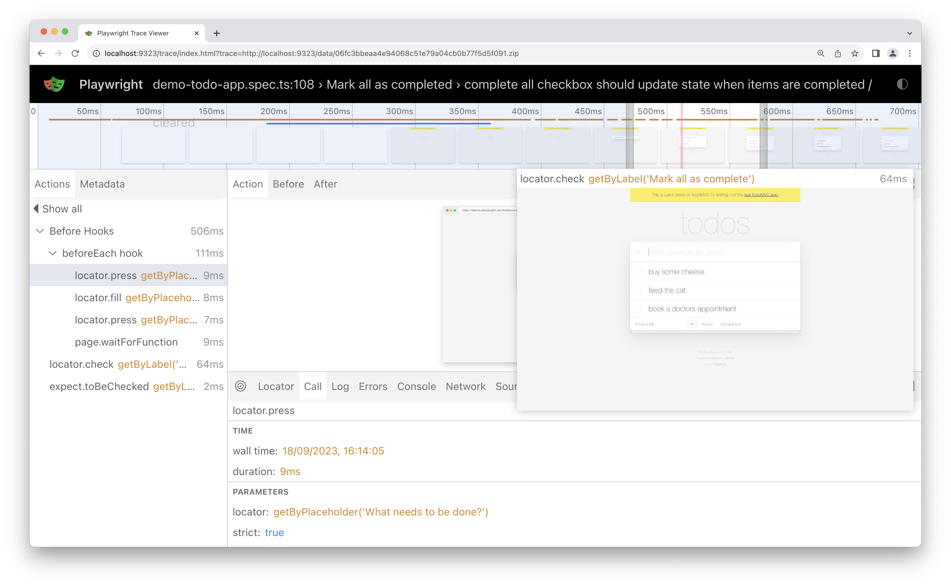 timeline view in trace viewer