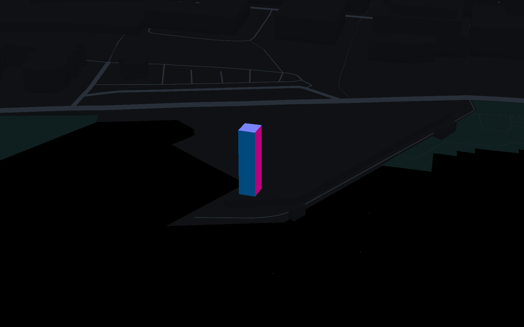 threejs box on map