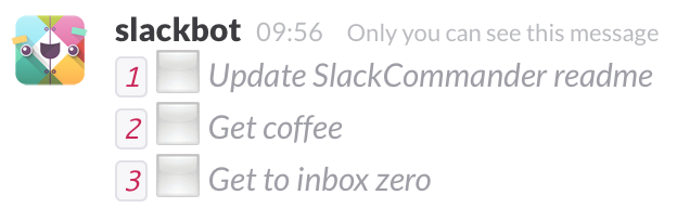 SlackCommander /todo response