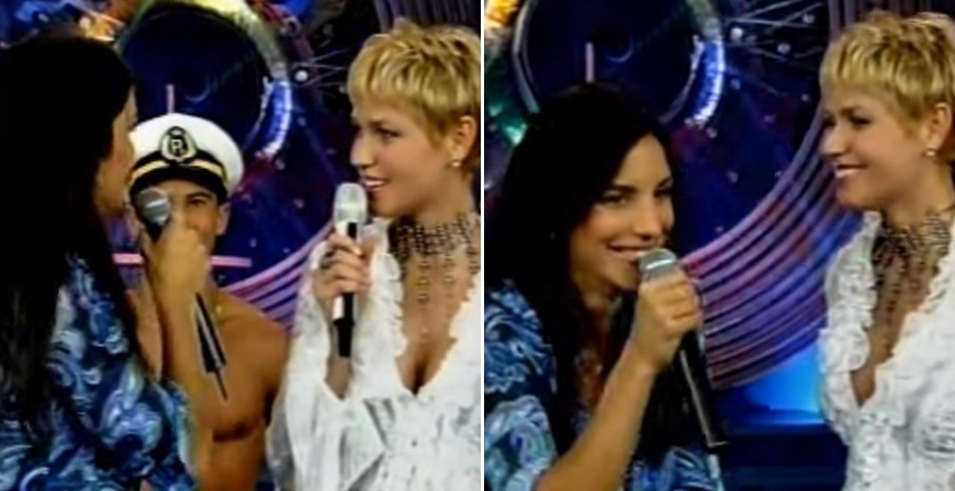 As brincadeiras de Ivete Sangalo e da Rainha no 'Planeta Xuxa' animavam o público. Ivete assumiu o programa quando a amiga teve bebê — Foto: Reprodução/TV Globo