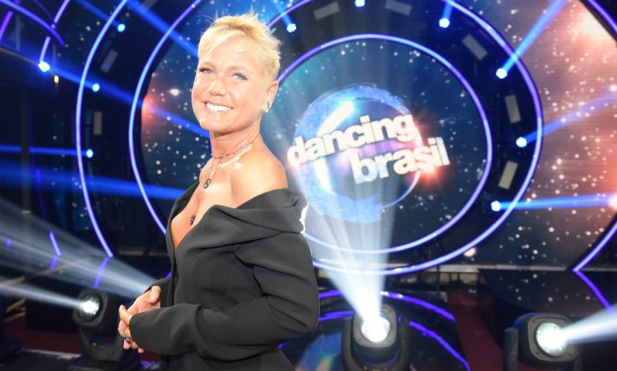 Xuxa, em 2017, no programa Dancing Brasil, da Record  — Foto: Blad Meneghel / Record TV