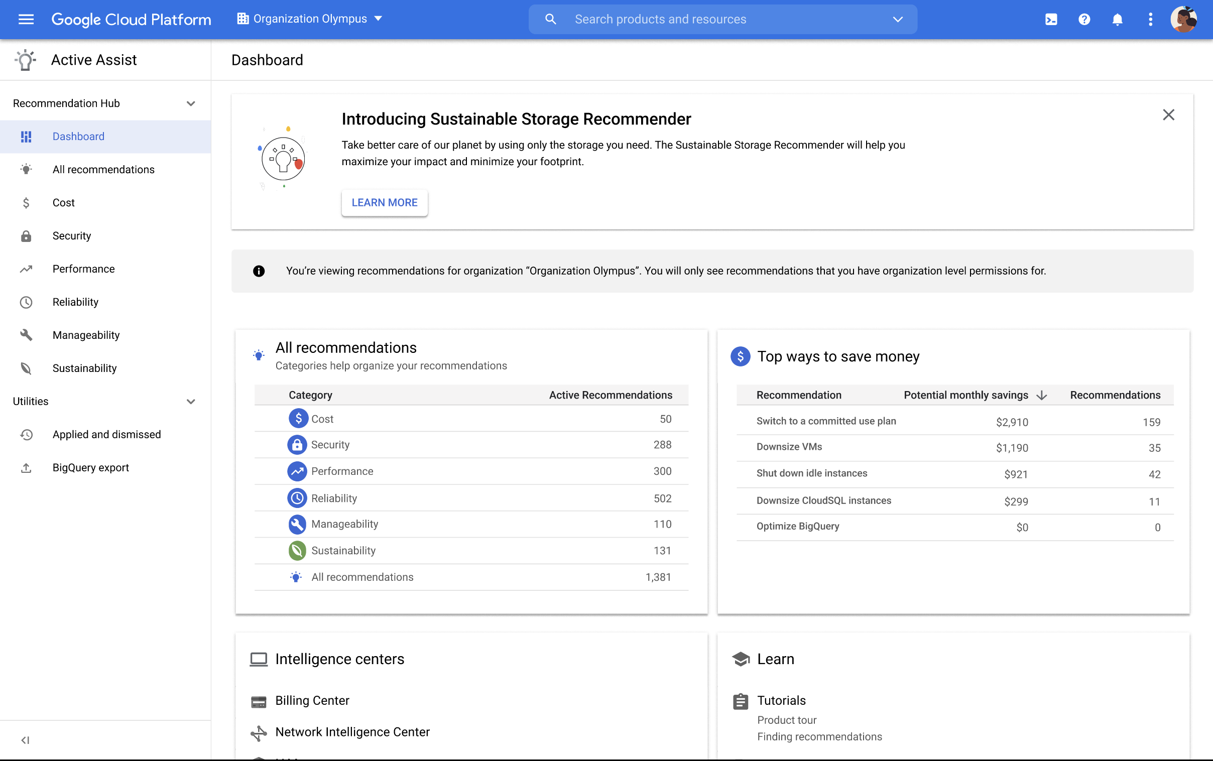 Recommendation Hub Dashboard