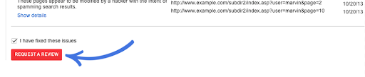 How to request review for a website that's been cleaned of malware