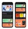 A photo of two phones, each displaying different sections of Google Play’s Women's History Month hub. One is focused on games and empowering apps and the other has images of stories of strength and books to inspire.