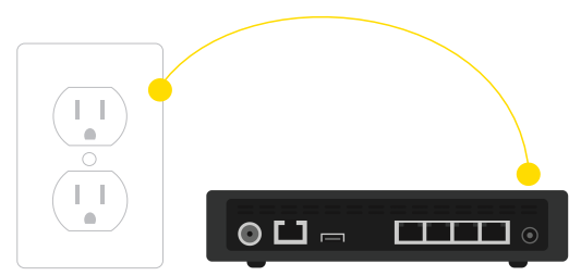 plug google fiber network box to power outlet