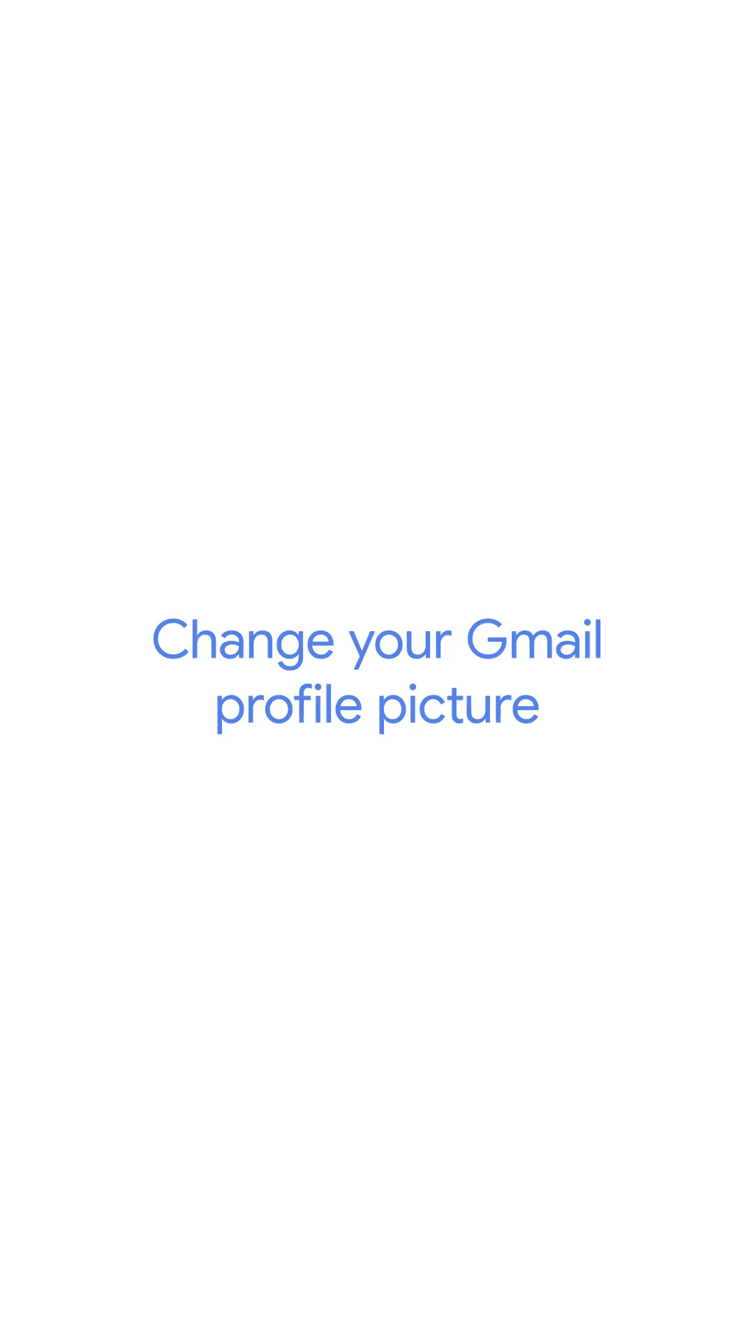 An illustration showing how to change the Gmail profile picture on Android