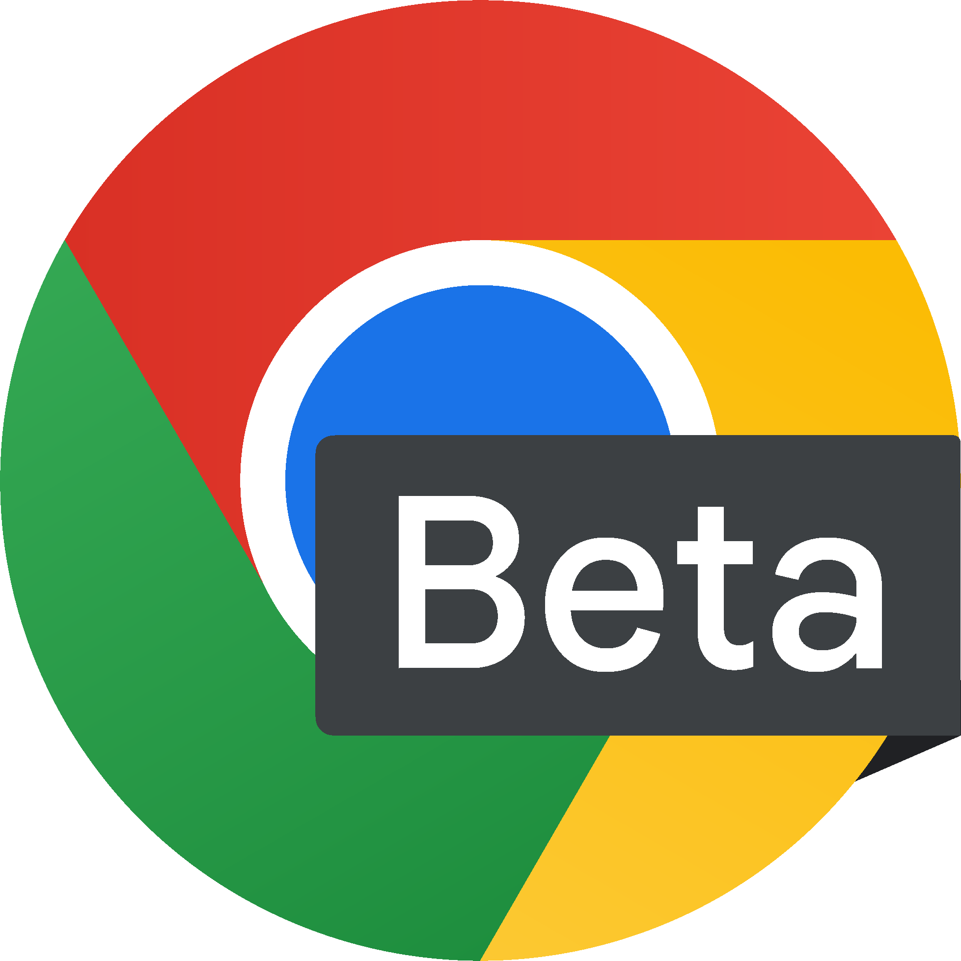 Logo de la version bêta de Chrome.