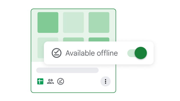 Pulsante on/off per lavorare offline
