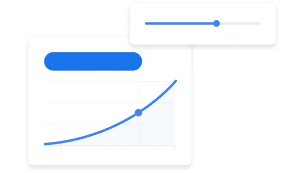 Uporabniški vmesnik nadzorne plošče Googla Ads z grafikonom predvidenih konverzij na podlagi proračuna.