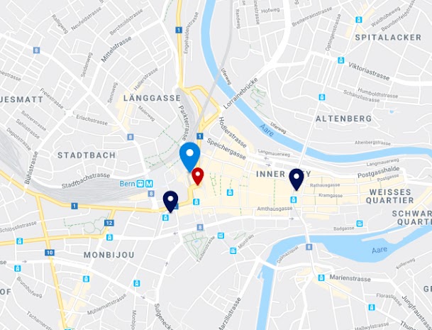 Localização da loja mostrada em um mapa