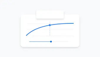 Διεπαφή χρήστη που δείχνει ένα γράφημα μετατροπών και κόστους
