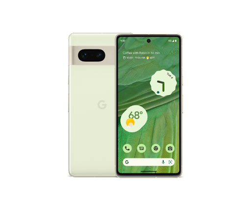 Google Pixel 7（Lemongrass）の前面と背面