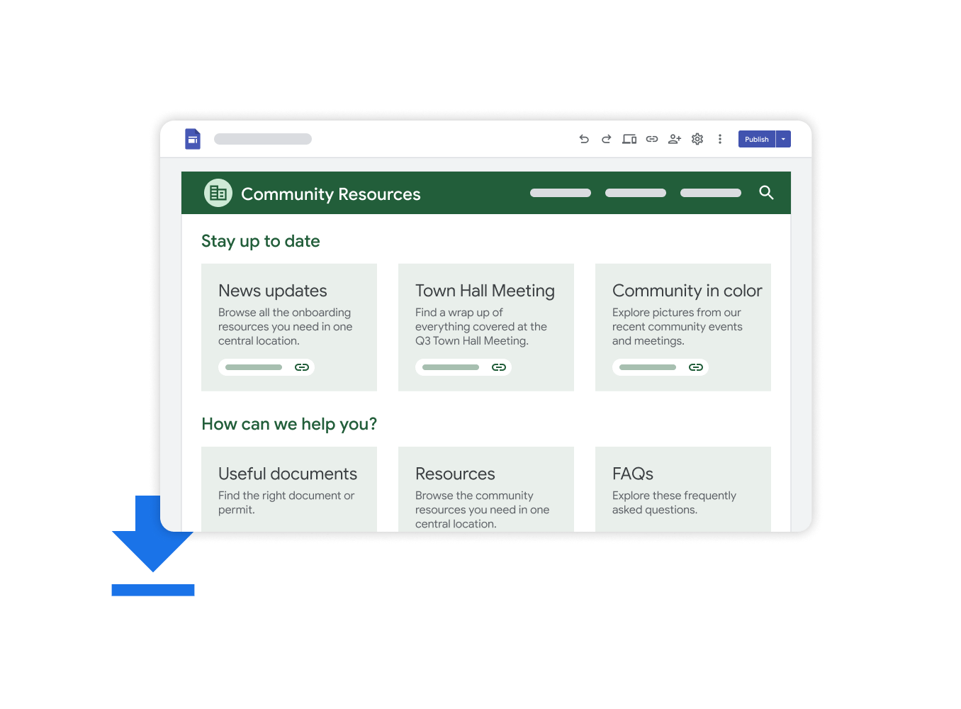 Gráfico ilustrativo do Workspace: busca de um arquivo no Google Drive