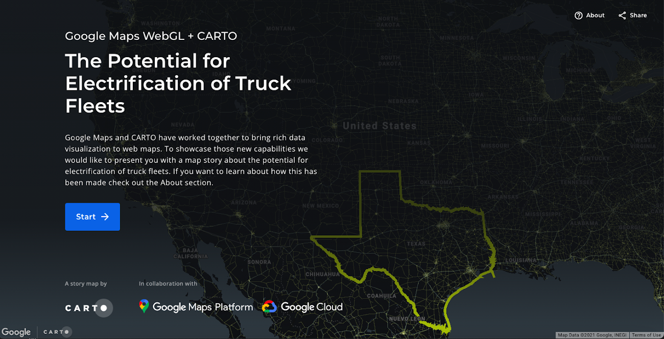 CARTO Texas app