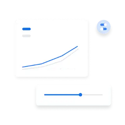 Klikkfrekvenser og konverteringsfrekvenser vises i et diagram i UI-et.