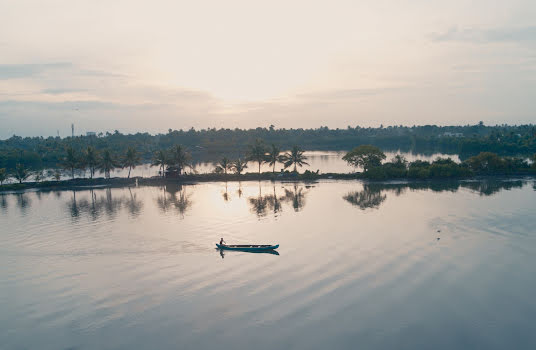 Flooded landscape.