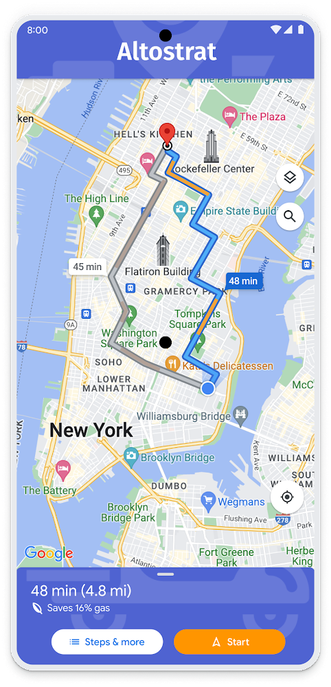 Eco-routes visual