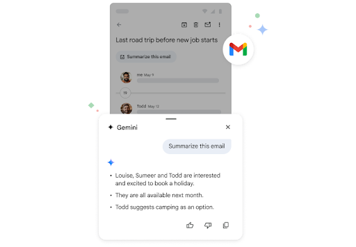 Searching Gmail inbox using Google Gemini