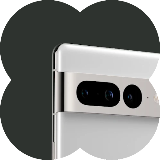 Tampilan jarak dekat kamera belakang pada ponsel Android.