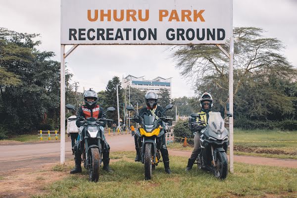 Women motorcyclists in Kenya