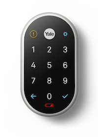 Nest x Yale keypad front lights