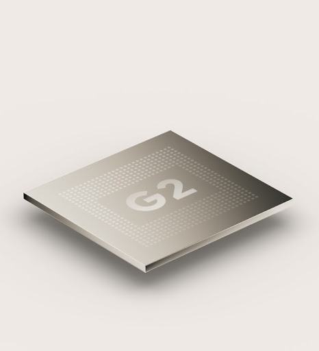 スマートな Google Tensor G2 ハードウェア チップ。