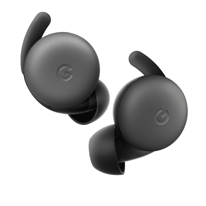 A pair of Pixel Buds a series in Charcoal