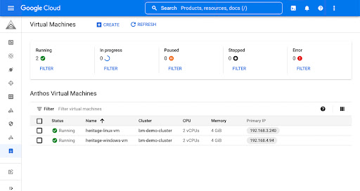 Anthos für VMs